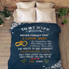 Personalized "Never Forget I Love You" Premium Customized Cozy Blanket