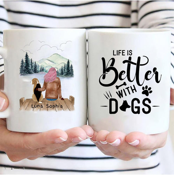 Girl and Dogs - Life Is Better With Dogs
