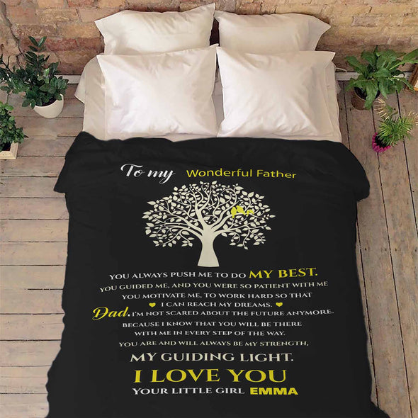 "You Are And Always Be My Strength" Customized Blanket For Dad
