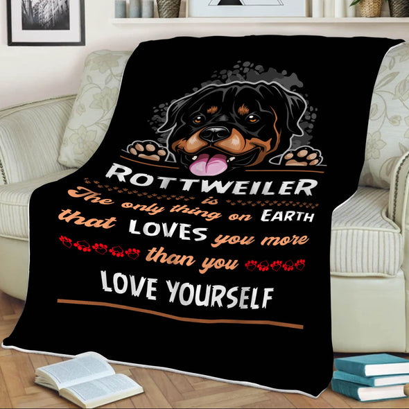 Fleece Blanket For Rottweiler Lovers