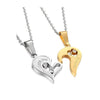 Heart Puzzle Matching Couple Necklace