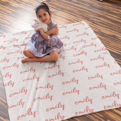 Personalized Fleece Kids Blanket With Custom Name