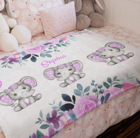 Personalized Name Fleece Blanket For Kids/Toddler/Infant