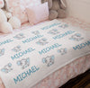 Personalized Name Fleece Blanket For Kids