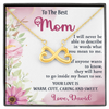 To The Best Mom, Infinity Hearts Necklace, Gift For Mom, Mother's Day Special Gift, Mom's Birthday Gift, Custom Pendant For Mom, Necklace For Mom, Precious Gift For Mom