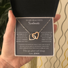 To My Soulmate, Interlocking Hearts Necklace, Anniversary, Gift For Her, Birthday, Valentine's Day, Christmas, Customized Pendant For Beautiful Wife With Message Card