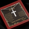 To My Father, Artisan Crafted Cross Necklace With Love You Dad For All The Precious Gifts Message Card, Father's Day Gift For Him, Jewelry For Him, Customized Message Card